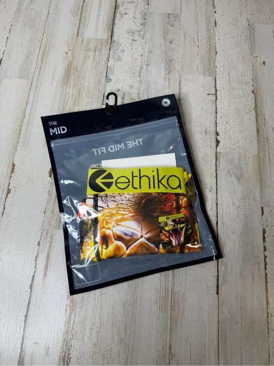 ethika Other - ethika Men's Mid Boxer Briefs Neon Yellow Waistband with Multicolor Print